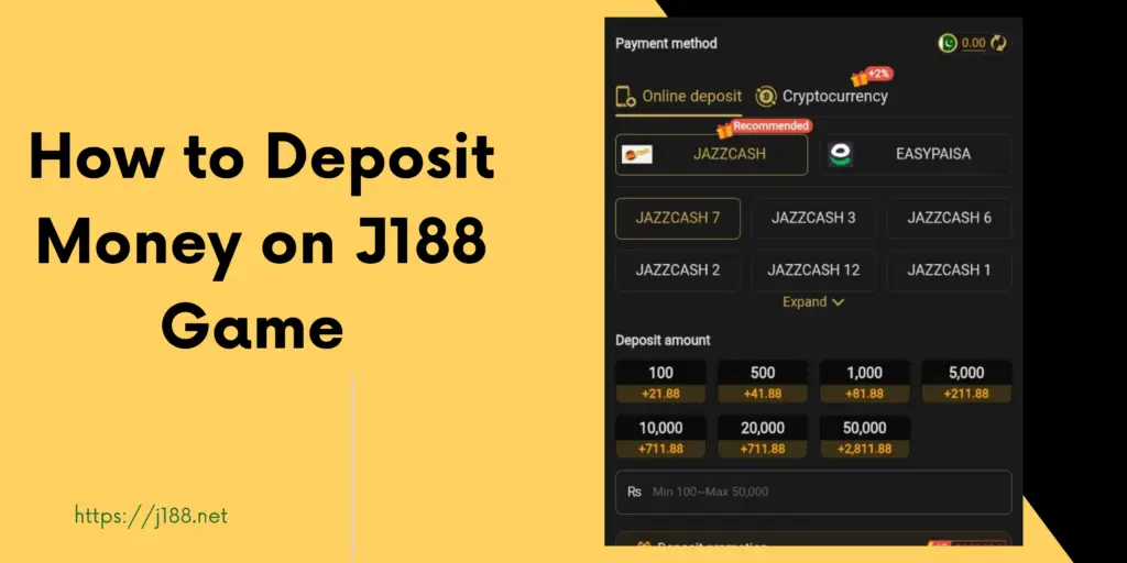 deposit money on j188 to play games